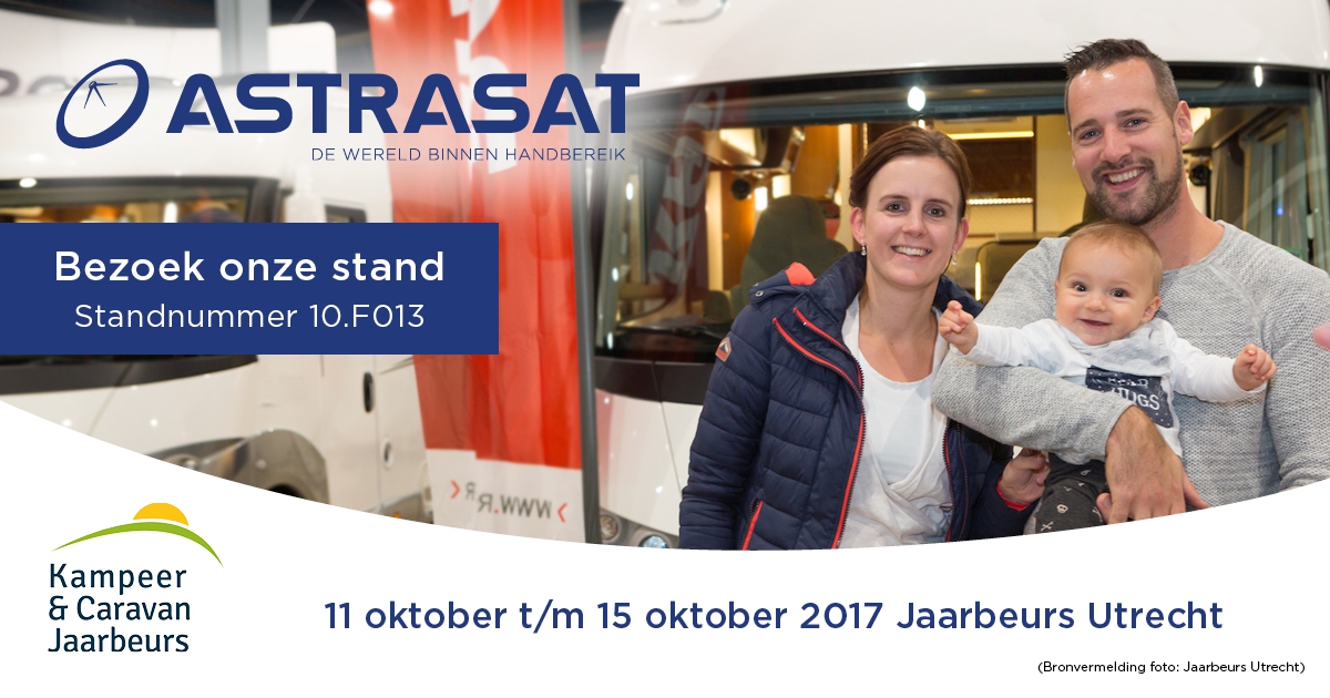 Astrasat staat op de Kampeer & Caravan Jaarbeurs 2017