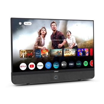 SELFSAT MSD 27 Draagbaar Streaming Display 27 inch Full HD Google TV met Chromecast, Accu & Soundbar - Zwart 