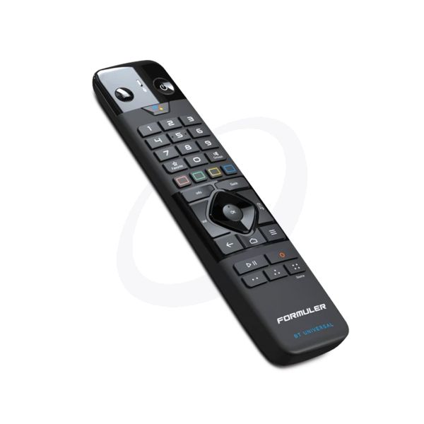 FeinTech FeinControl TV Remote Control with Large Buttons with Illumination, Universal Infrared Learning Function, Black