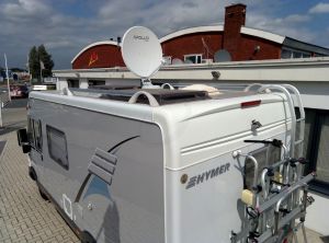 Installatie van schotel systemen op Camper of Caravan